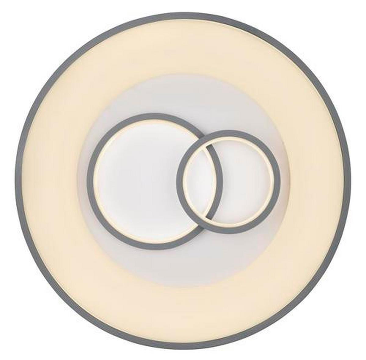 Led Svjetiljka Stropna 48416-50r Mavy - bijela/siva, Basics, metal/plastika (48/10cm) - Globo