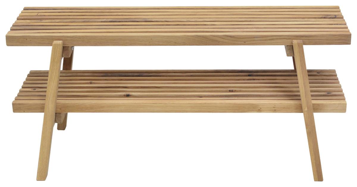 SIEDZISKO DO PRZEDPOKOJU STUDIOLINE - kolor dębowy, Natur, drewno (100/45/40cm) - Linea Natura