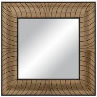 WANDSPIEGEL DELIA -TREND- - Goldfarben/Schwarz, Modern, Holzwerkstoff (90/90/1,5cm) - Premium Living