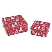 ZESTAW PUSZEK NA CIASTKA 10027451 - czerwony, Konventionell, metal (19/8/19cm) - X-Mas