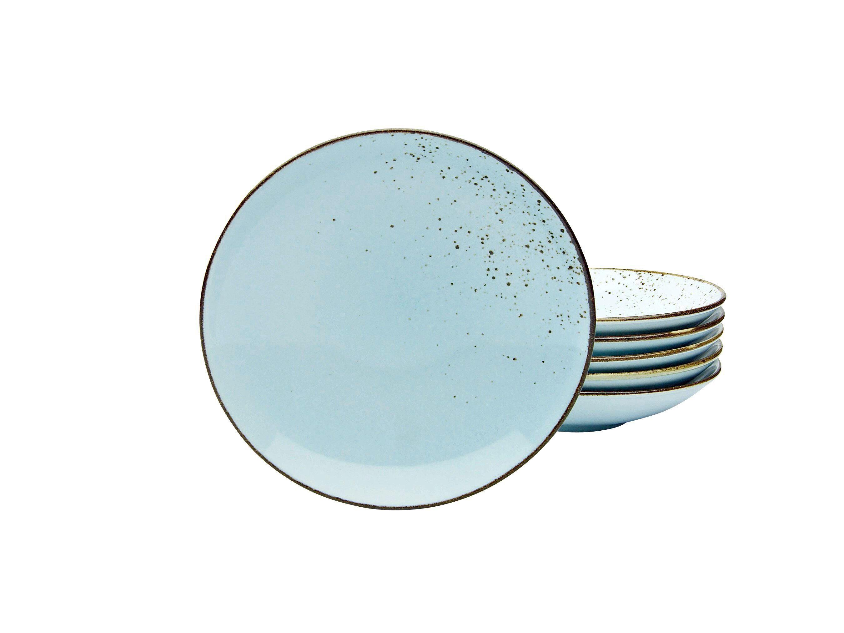 Set Globokih Krožnikov Lightblue, 6-Delni - pastelno modra, Trend, keramika (22cm) - Creatable