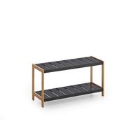 SCHUHREGAL KLEINMÖBEL - Eichefarben/Schwarz, Design, Holzwerkstoff (70/36/26cm) - MID.YOU