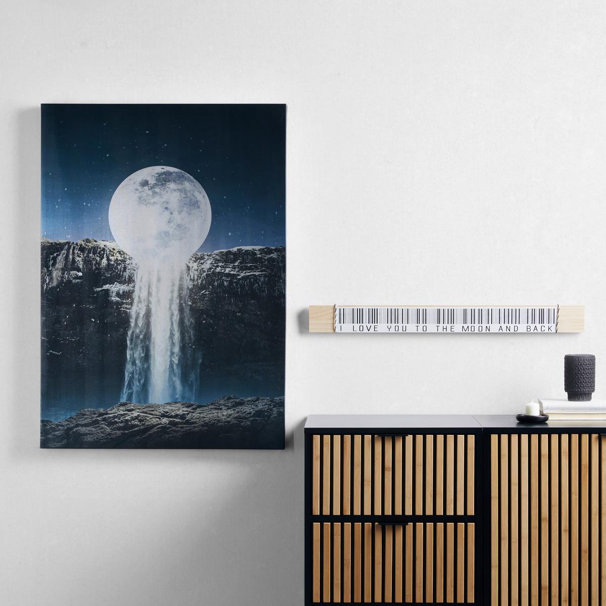 Bild Gento ca. 70x100cm - Weiß/Dunkelblau, Holzwerkstoff/Textil (70/100cm) - Modern Living