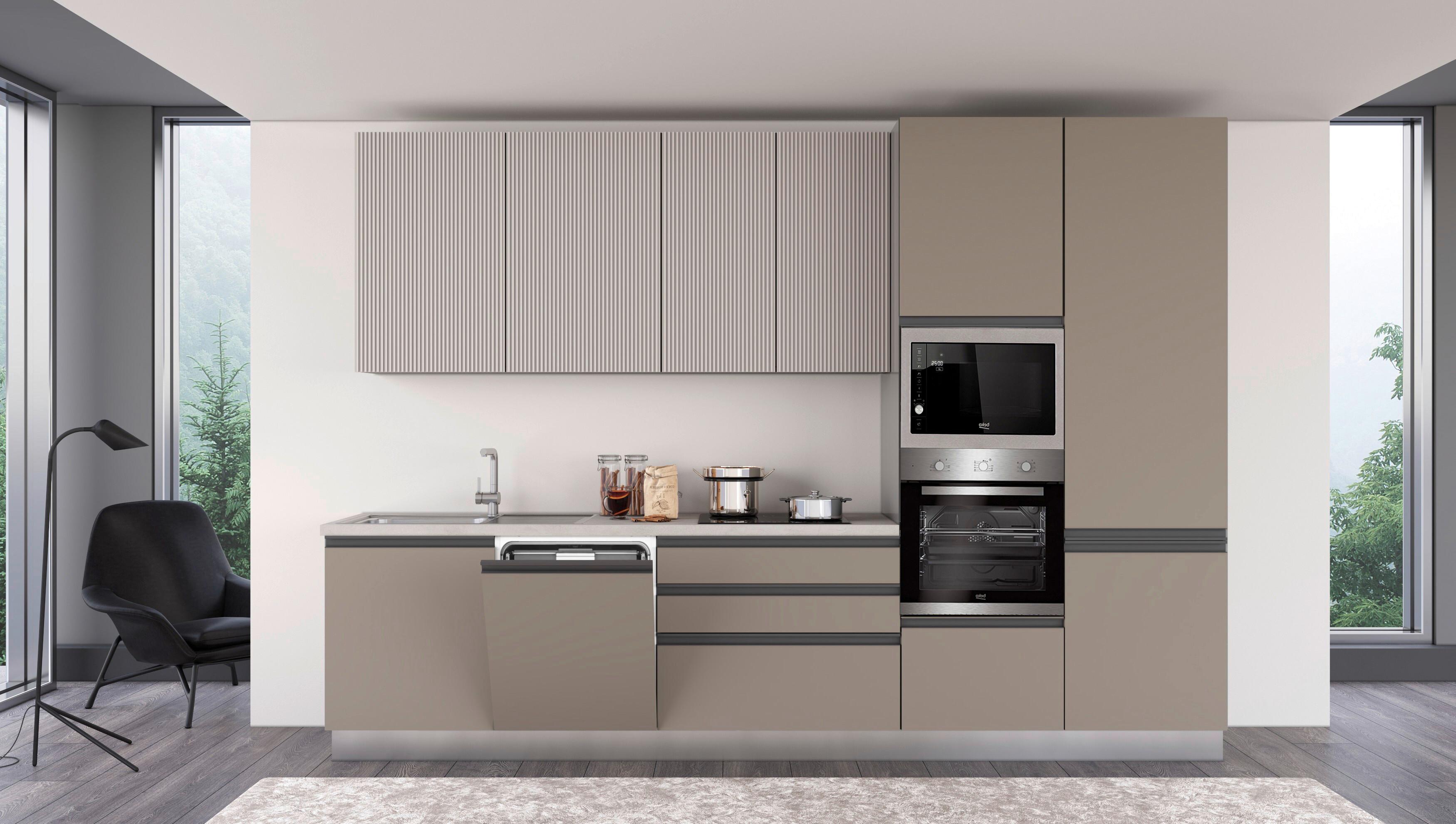 Blok Kuhinja S Aparatima New Helena 330 Sx - kašmir/siva, Konvencionalno, metal/drvo (330/240/60cm) - Mömax