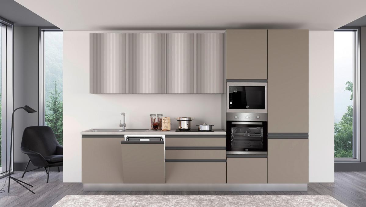 Blok Kuhinja S Aparatima New Helena 330 Sx - kašmir/siva, Konvencionalno, metal/drvo (330/240/60cm) - Mömax