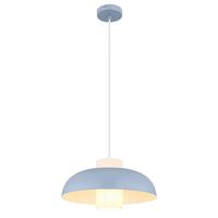 HÄNGELEUCHTE 15755B - Blau/Weiss, Trend, Glas/Textil (38/120cm) - Globo