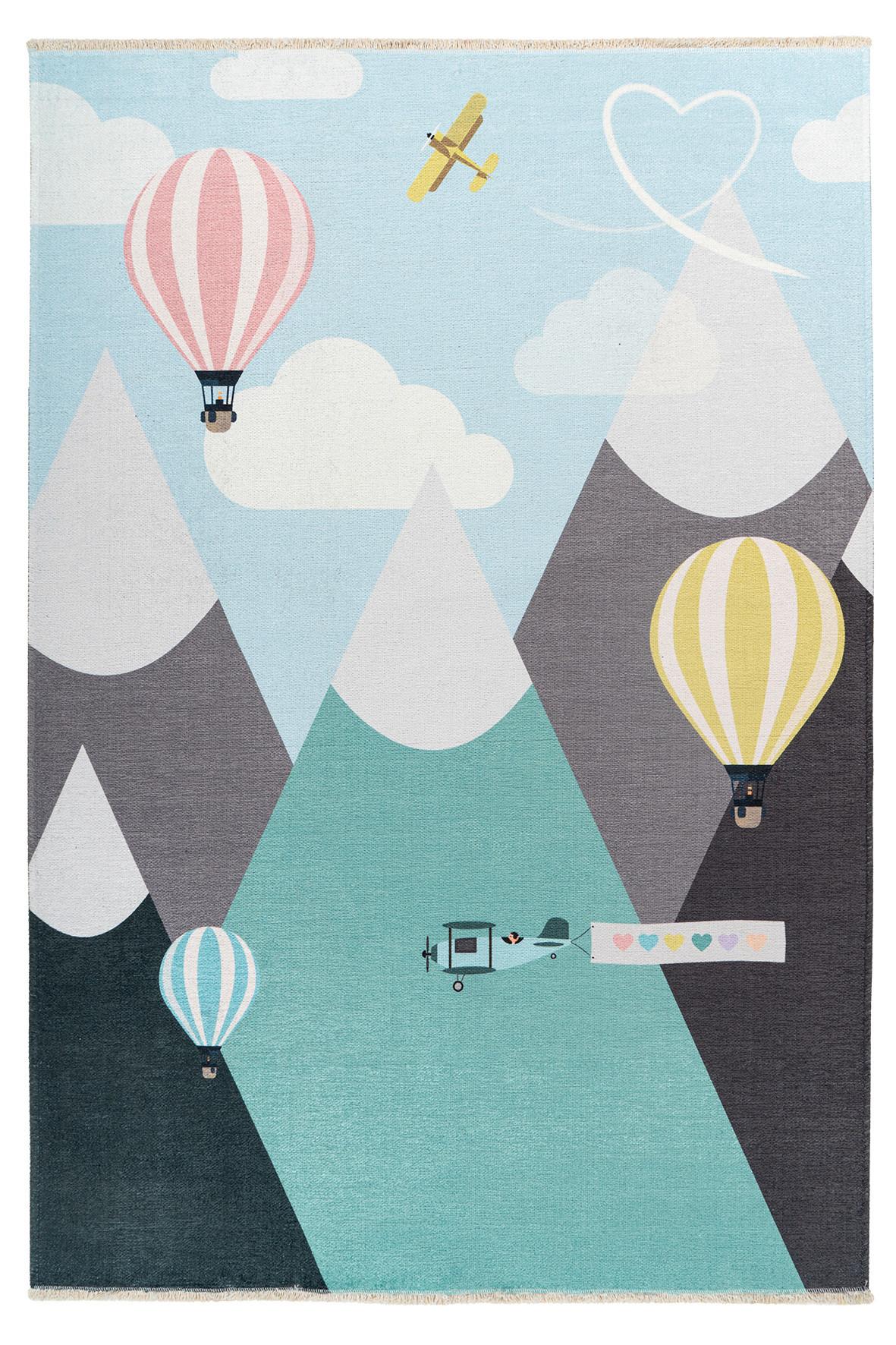 Kinderteppich my Greta Multicolor ca. 115x170cm - Gelb/Rot, Trend, Textil (115/170cm) - Obsession
