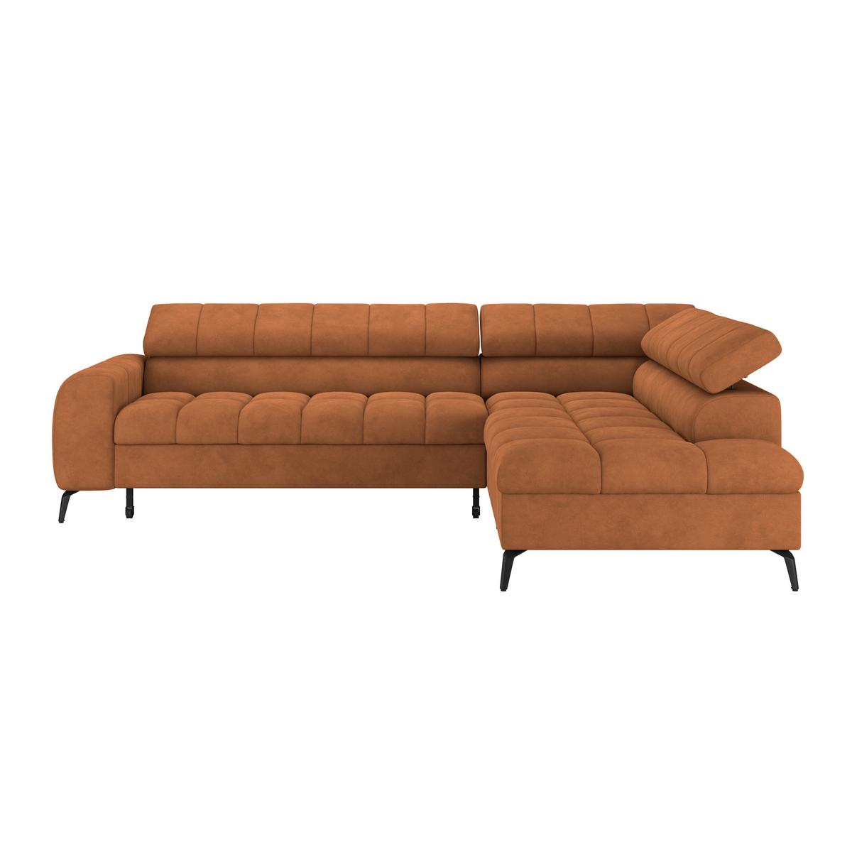 Kutna Garnitura Volf - boje hrđe/crna, Trend, tekstil/metal (261/203cm)