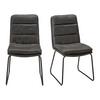 STOL KONA - mörkgrå/svart, Modern, metall/textil (48/90/65cm) - Bessagi Home