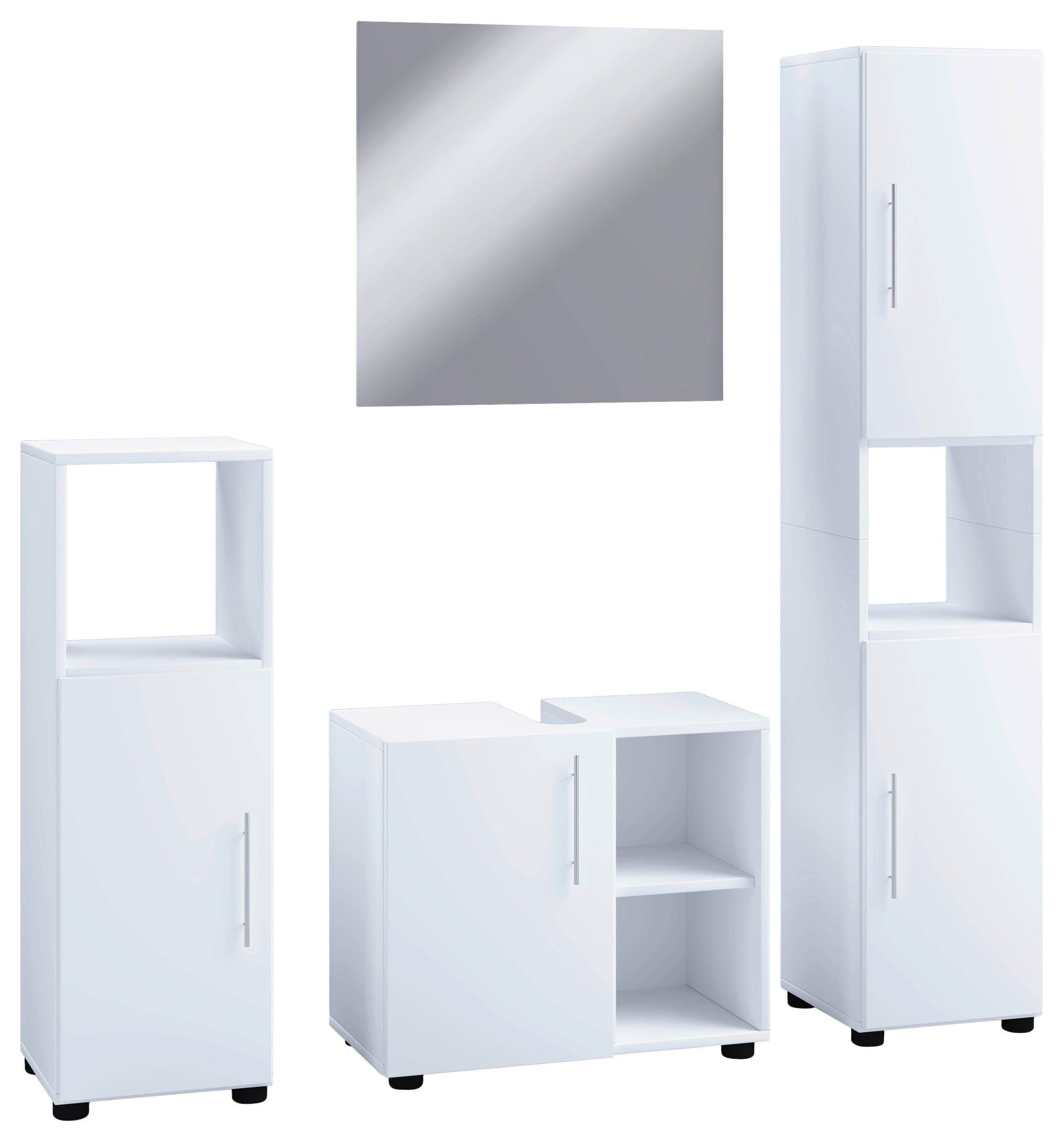 Kopalnica Flandu Iii, Bela - bela, Moderno, leseni material (122cm) - MID.YOU