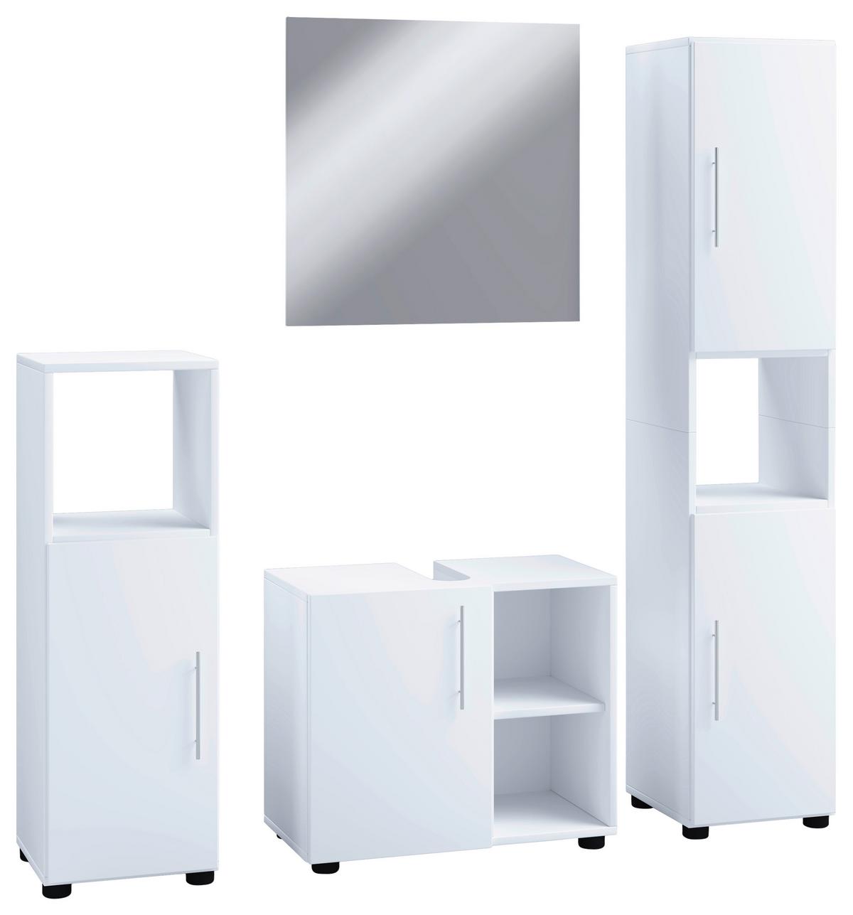 Kopalnica Flandu Iii, Bela - bela, Moderno, leseni material (122cm) - MID.YOU