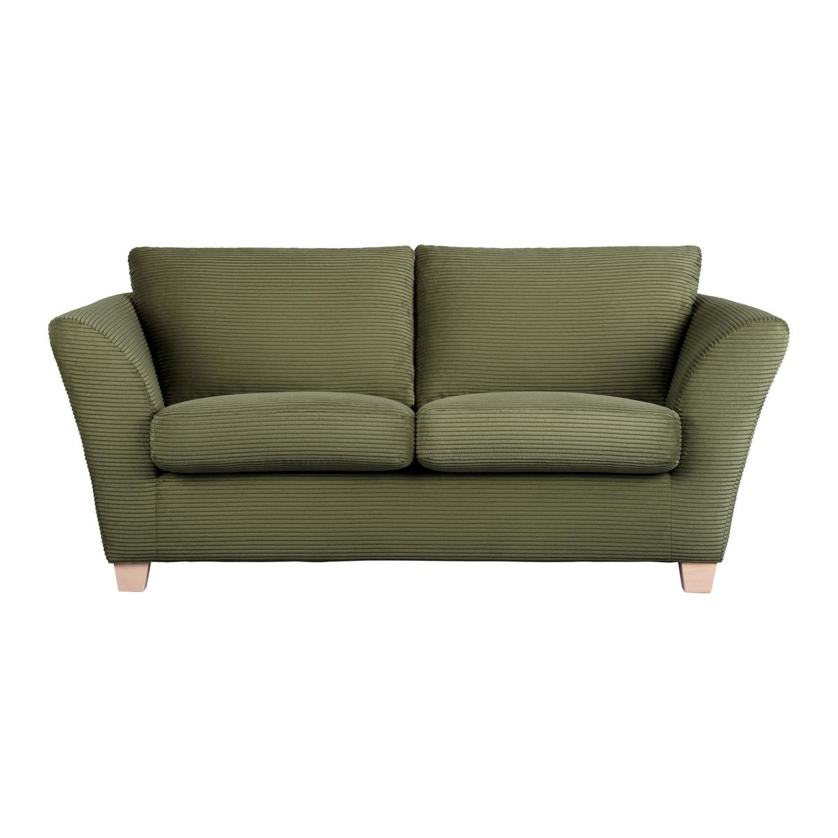 2-Sitzer-Sofa Devado Dunkelgrün - Dunkelgrün/Naturfarben, Holz/Textil (190/70-85/95cm) - Mömax