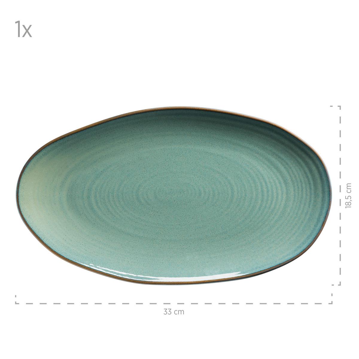 Servierplatten-set Servierplattenset, 934084 - Türkis/Grün, Basics, Keramik - Mäser