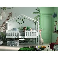 Hausbett DALLAS Weiß ca. 90x200 cm - Weiß, Natur, Holz (90/200cm) - Vipack