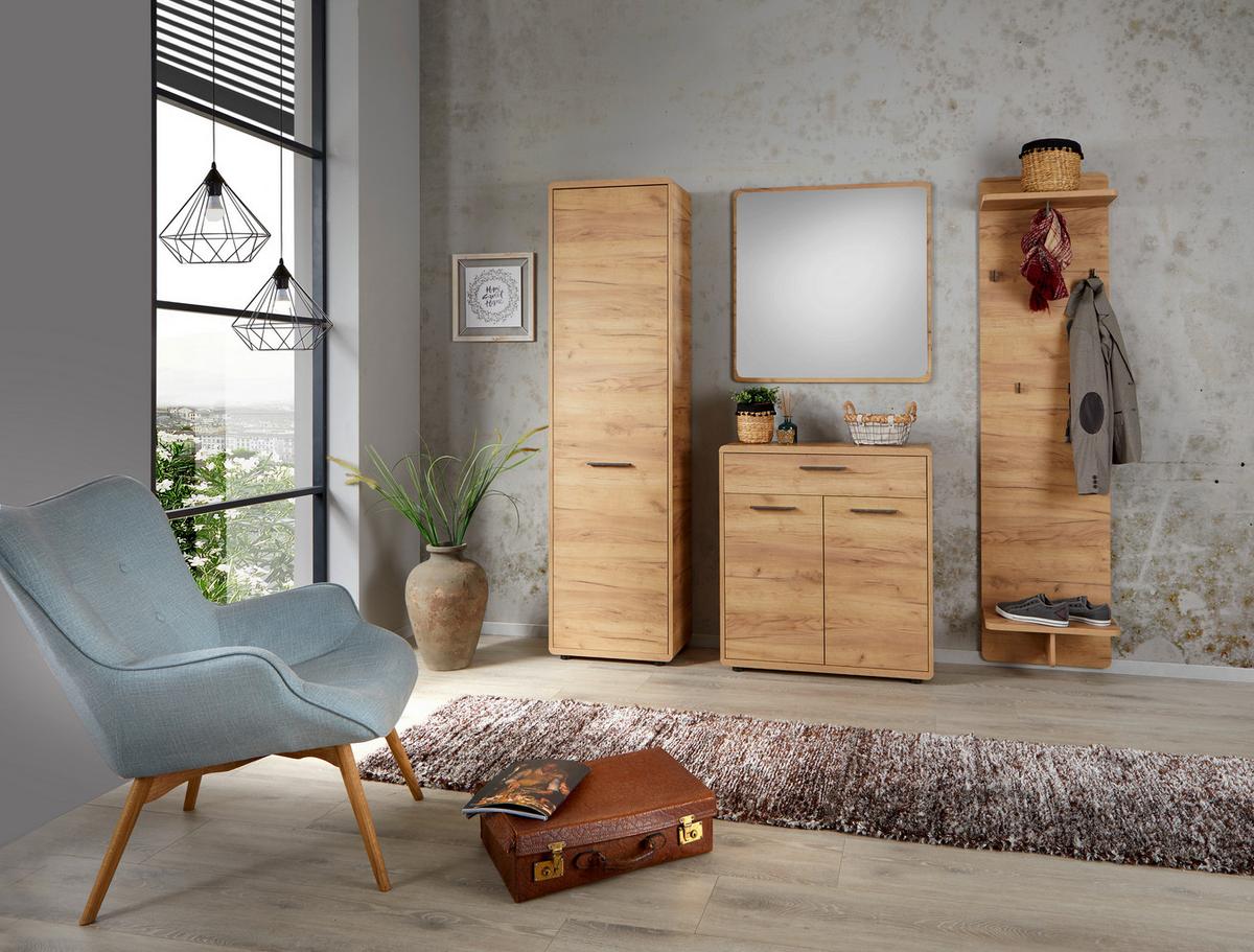 Dulap pentru hol FONTANA - culoare lemn stejar, Modern, material pe bază de lemn (54/198/32cm) - Modern Living