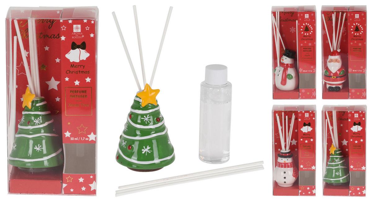 Raumduft AROMA - Weiss/Hellrot, Glas (10,5/6/19cm)