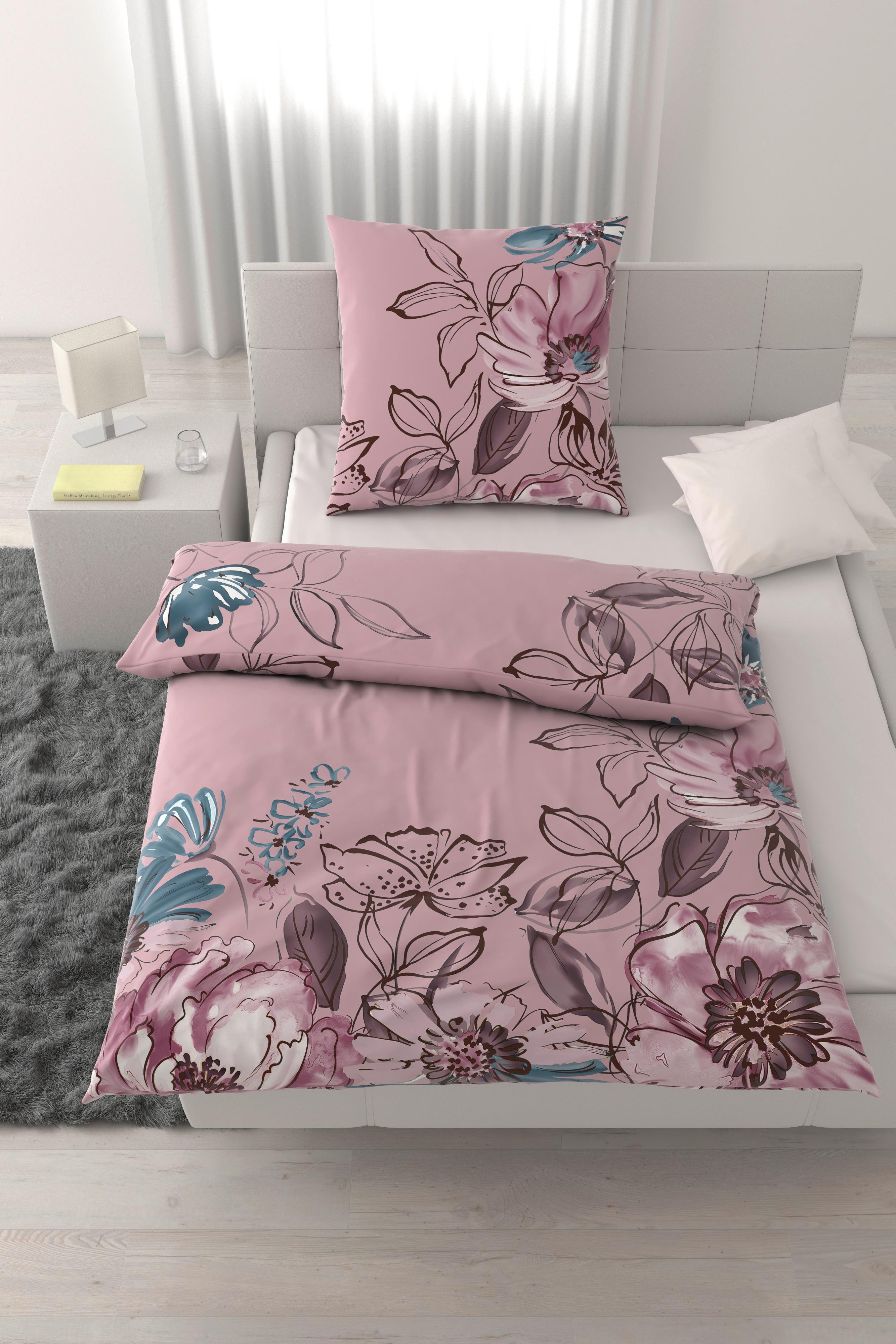 Bettwäsche Toulon XL Mauve ca. 155x220cm - Mauve, MODERN, Textil (155/220cm) - Mömax