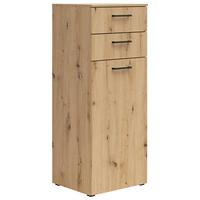 Komoda Multi - hrast Artisan/crna, Moderno, drvni materijal/plastika (45/115/40cm) - Modern Living