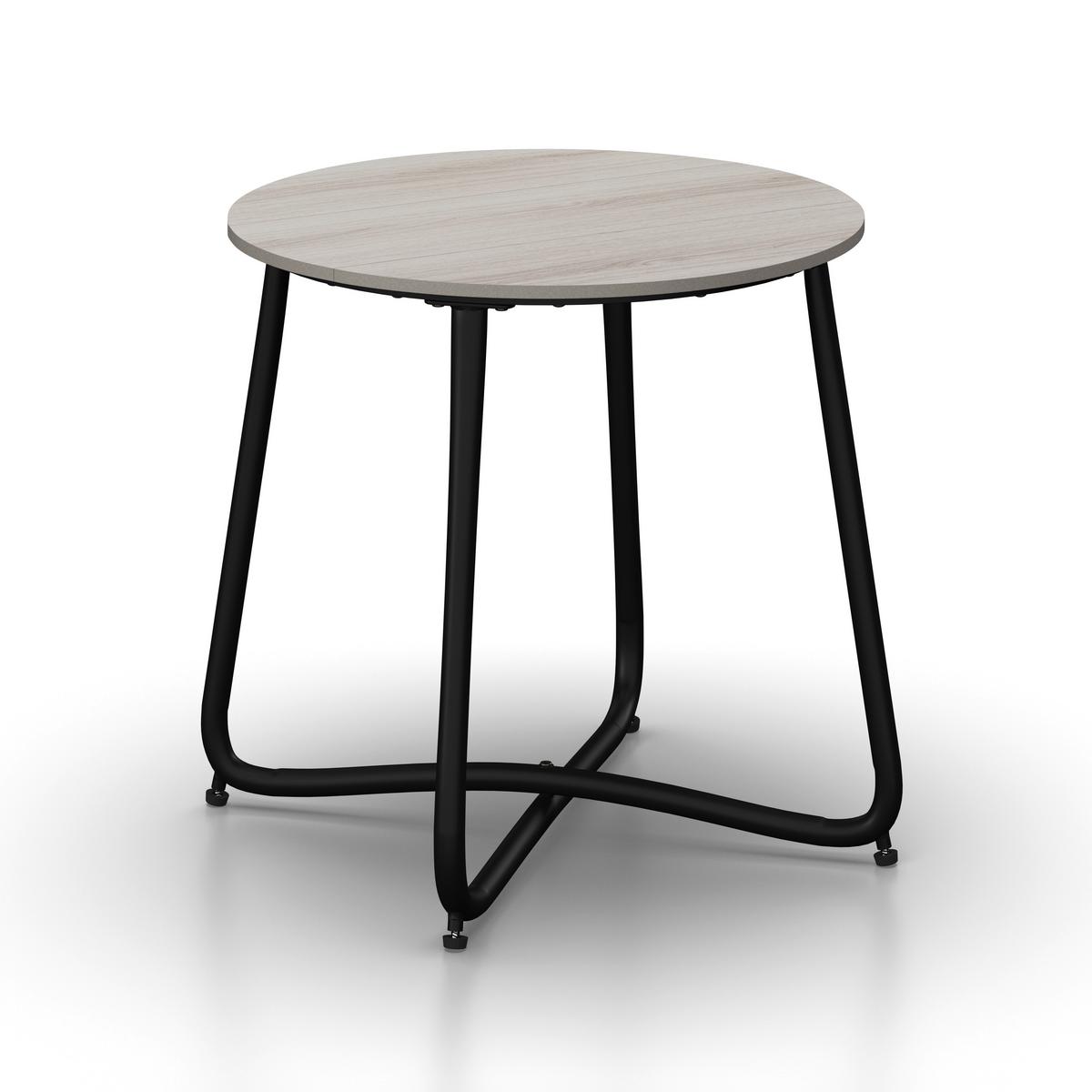 Gartenbeistelltisch Pine Grau/Schwarz - Schwarz/Grau, MODERN, Kunststoff/Metall (50/49,5/50cm) - Bessagi Garden