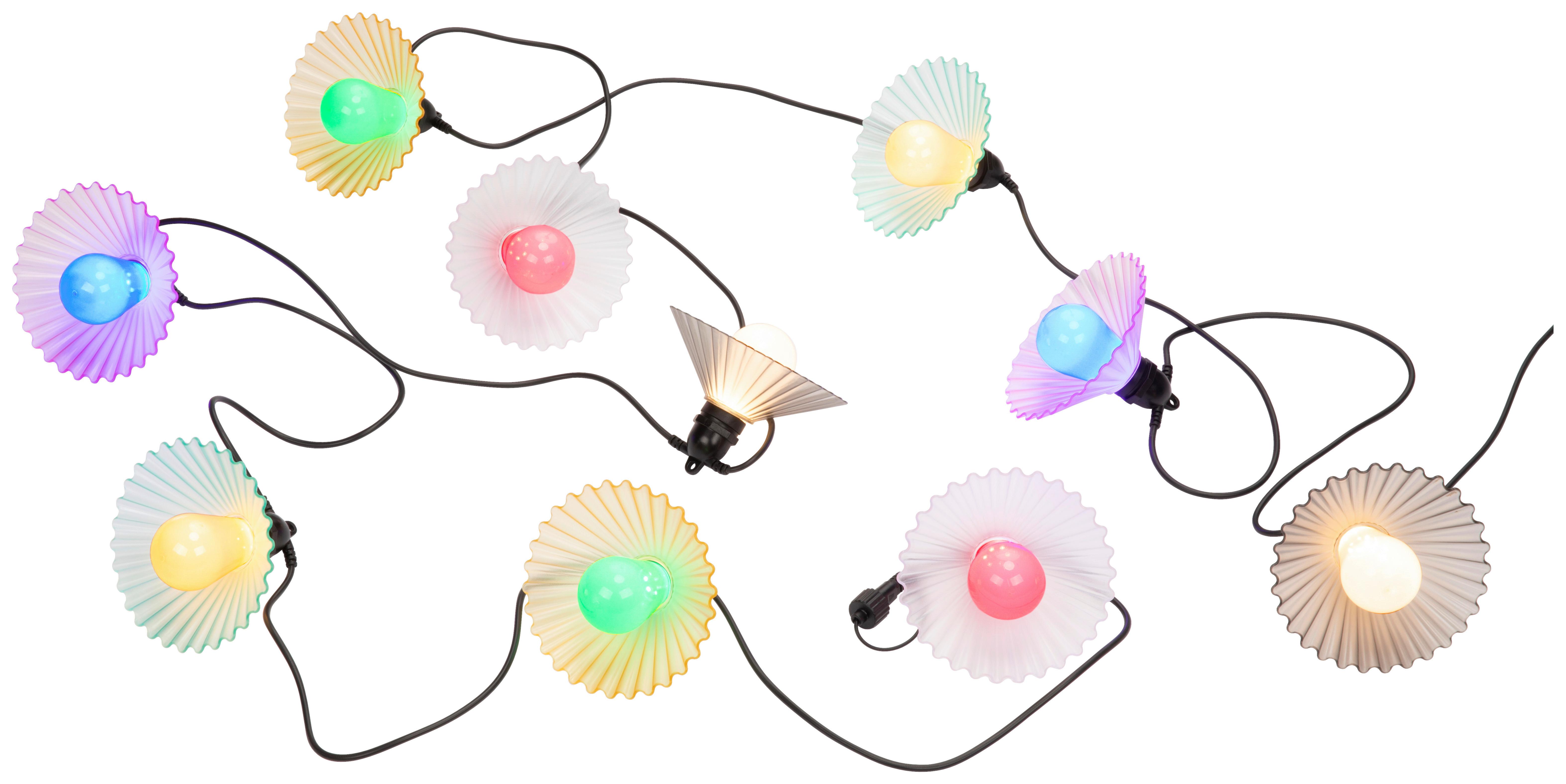 Lichterkette Hitz ca. 800cm max. 6 Watt - Schwarz/Weiß, KONVENTIONELL, Kunststoff/Metall (800cm) - Modern Living