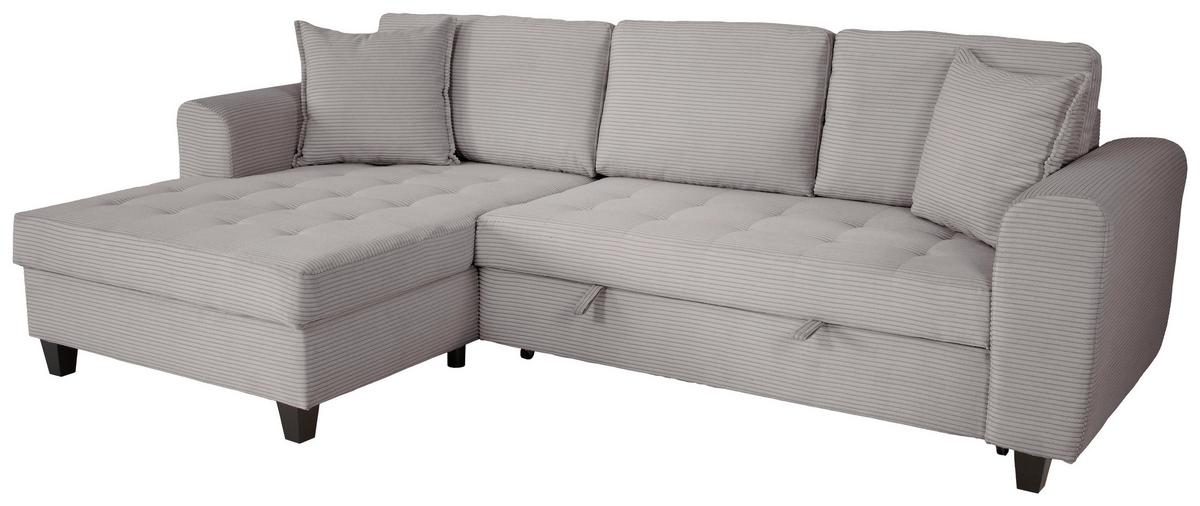 Kutna Garnitura Moritz - siva, Trend, tekstil (155/265cm) - Modern Living
