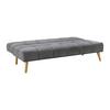 BÄDDSOFFA ALVA - mörkgrå/naturfärgad, Modern, trä/textil (185/80/88cm) - Bessagi Home