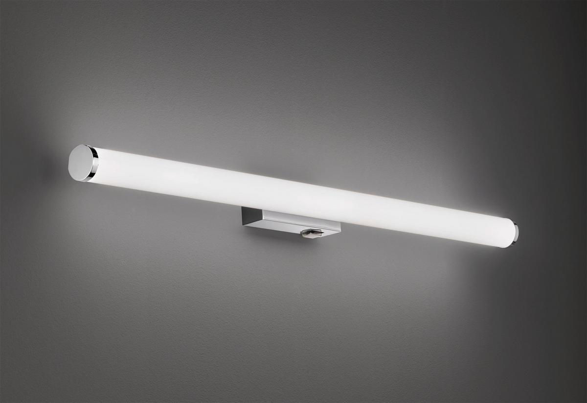 LED-Wandleuchte Mattimo in Weiß/Chrom max. 8,6 Watt - Chromfarben/Weiß, Basics, Kunststoff/Metall (80/5,5cm) - Trio Leuchten
