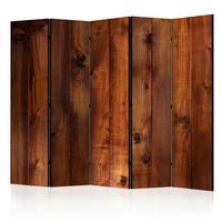 Paravent Pine Board II Cognac - Cognac, Basics, Holz/Kunststoff (225/172/3cm) - artgeist