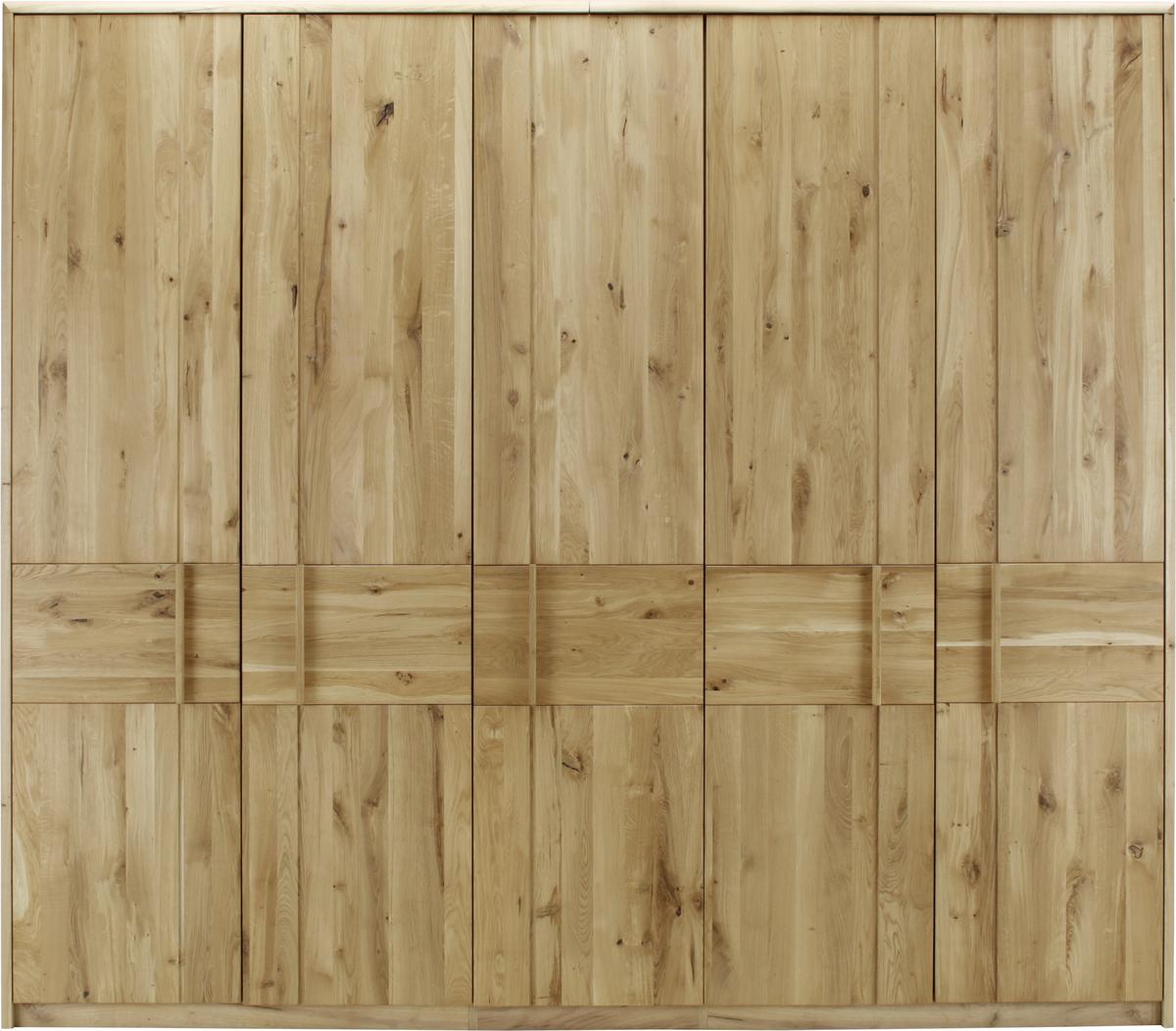 Omara S Klasičnimi Vrati Vero, Barva Hrasta, Š. 256 Cm - barve hrasta, Konvencionalno, leseni material/les (256/223/63cm) - Based