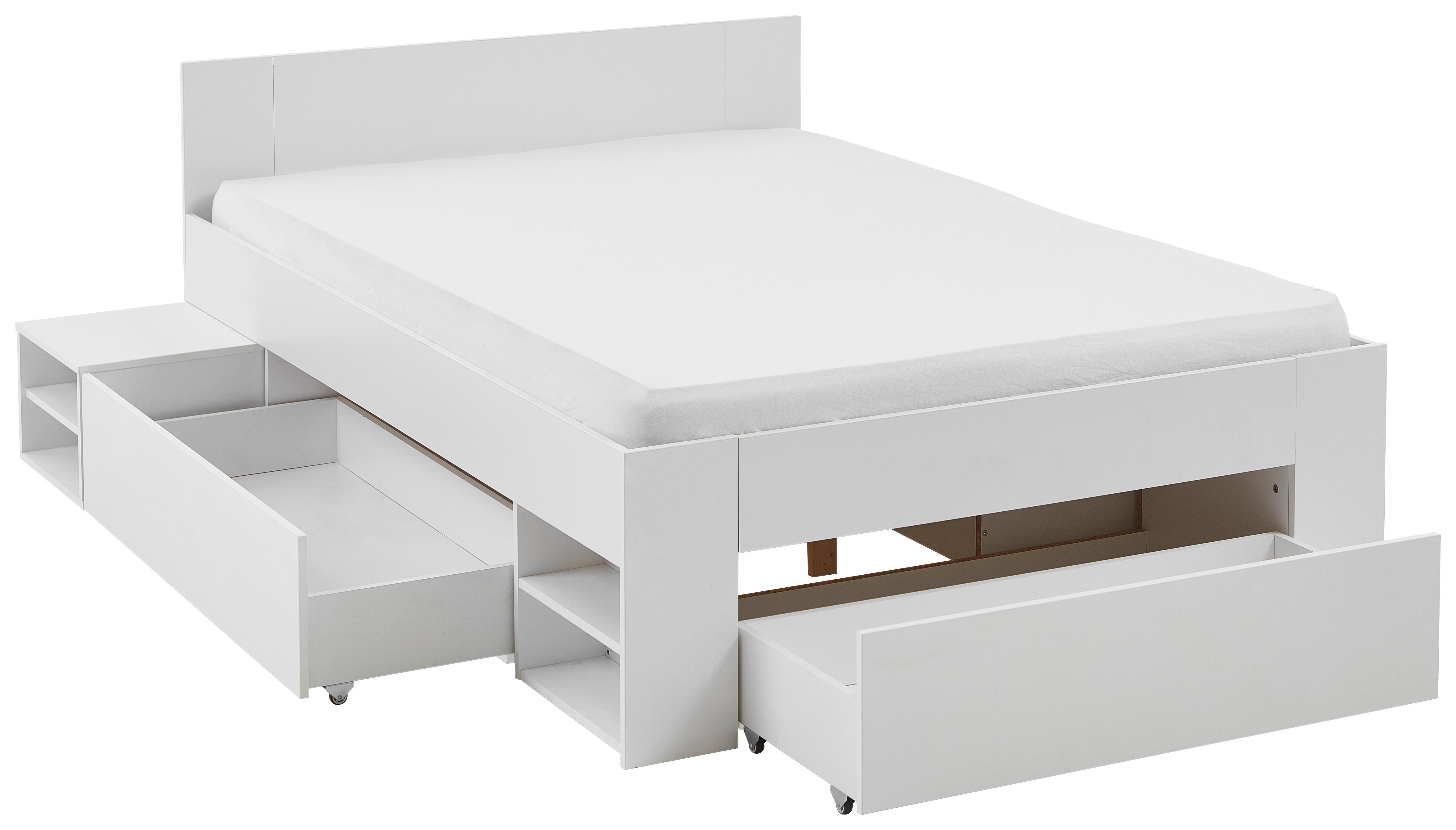 Bett Azurro 2-140 Weiß - Weiß, MODERN, Holzwerkstoff (140/200cm) - Mömax