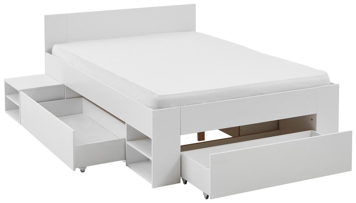 Bett Azurro 2-140 Weiß - Weiß, MODERN, Holzwerkstoff (140/200cm) - Mömax