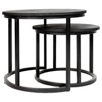 Couchtisch Giro ca. 53x53 cm - Schwarz, KONVENTIONELL, Holz/Metall (53/53/53cm) - MID.YOU
