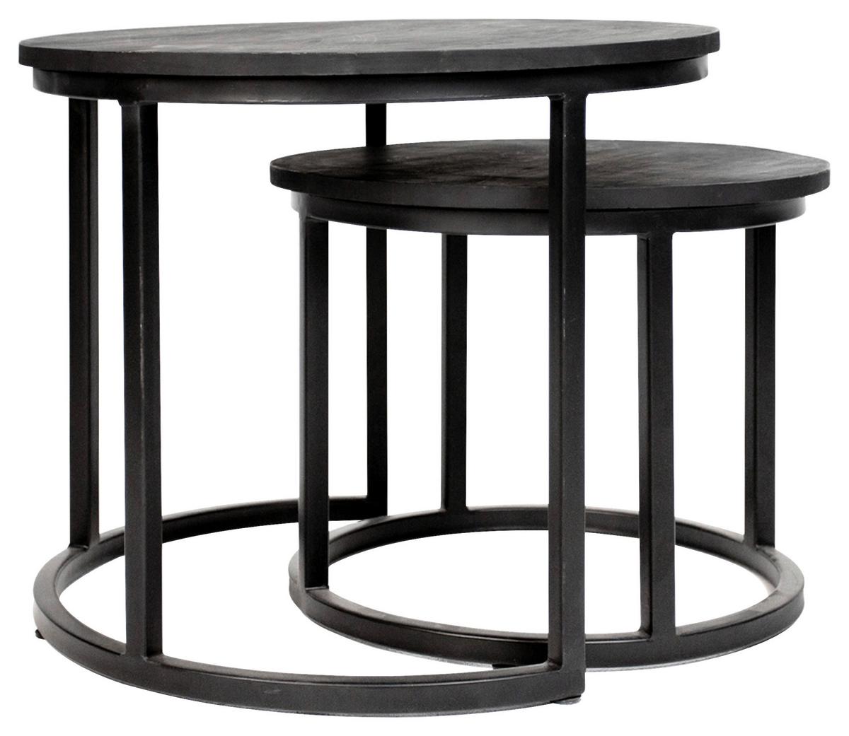 Couchtisch Giro ca. 53x53 cm - Schwarz, KONVENTIONELL, Holz/Metall (53/53/53cm) - MID.YOU