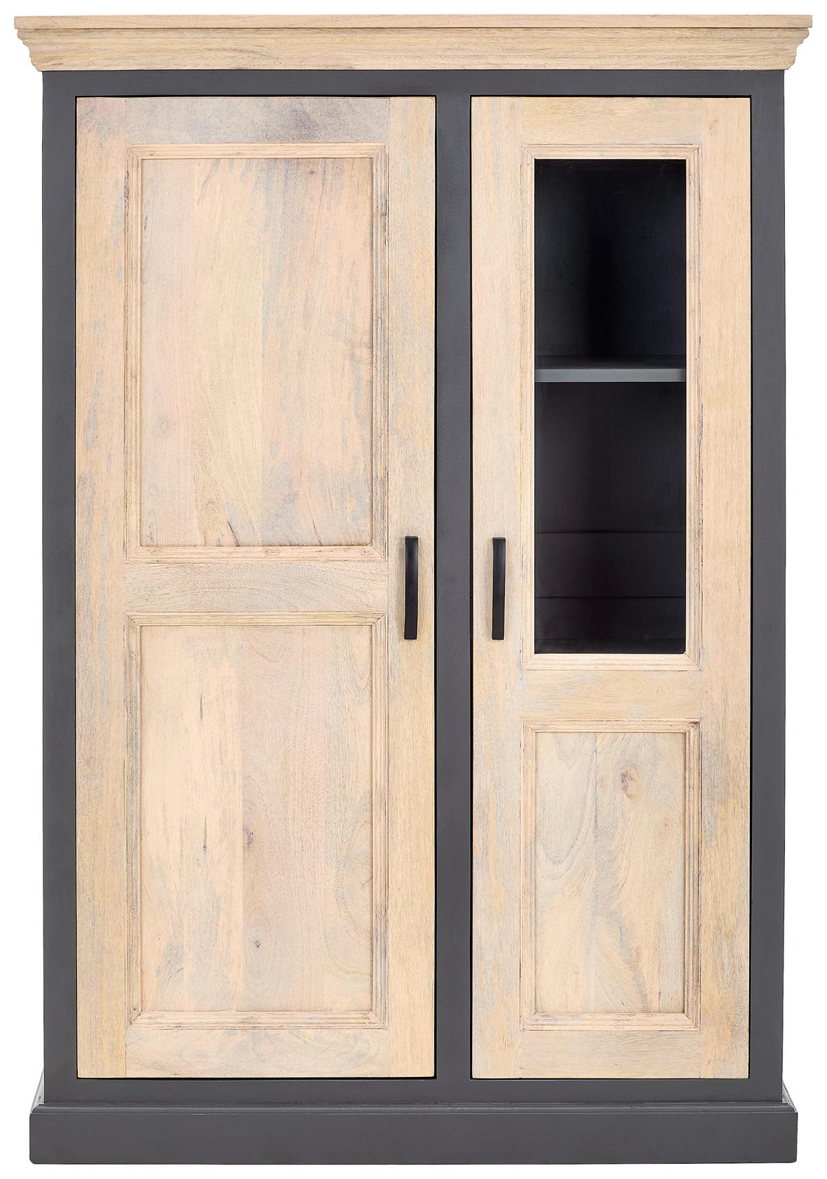 KOMODA WYSOKA HIGHBOARD - kolor naturalny/czarny, Natur, metal/drewno (100/145/40cm) - Livetastic