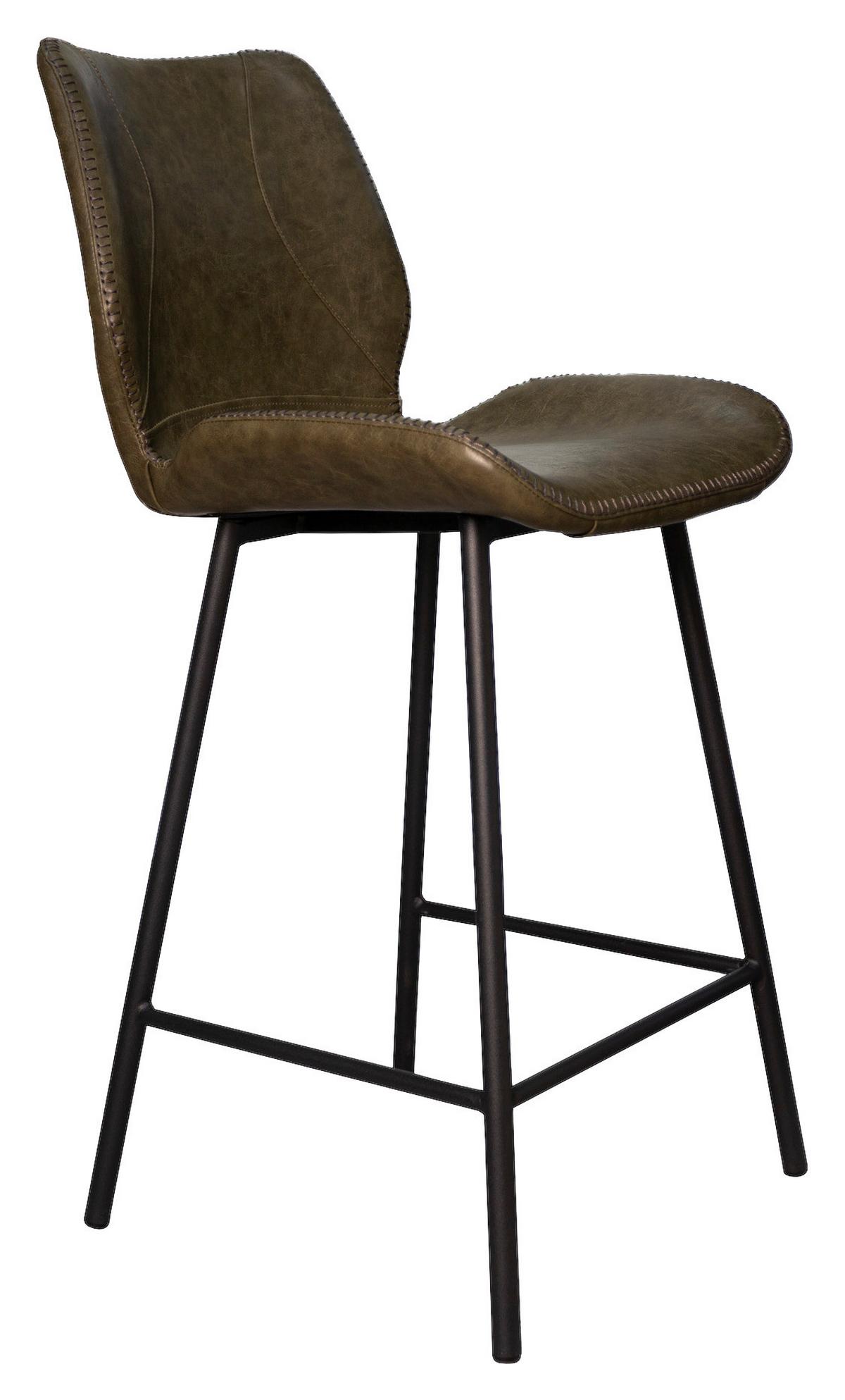 Barhocker-Set Barron 2er-Set ca. 47x99 cm Grün - Schwarz/Grün, KONVENTIONELL, Kunststoff/Textil (47/99/55cm) - MID.YOU