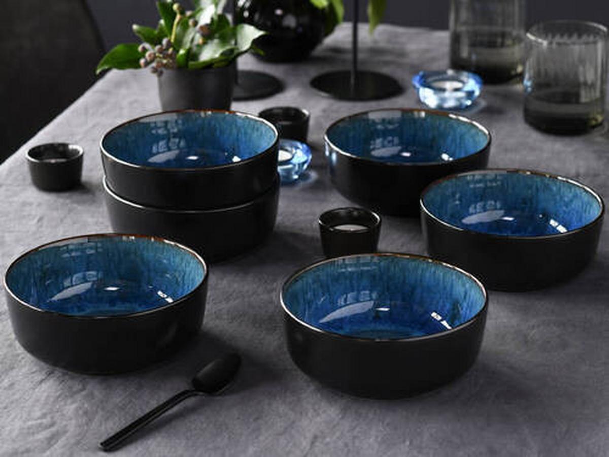 Set Skodelic Za Kosmiče Nordic Fjord Blue, 6-Delni - svetlo modra, Trend, keramika (15cm) - Creatable