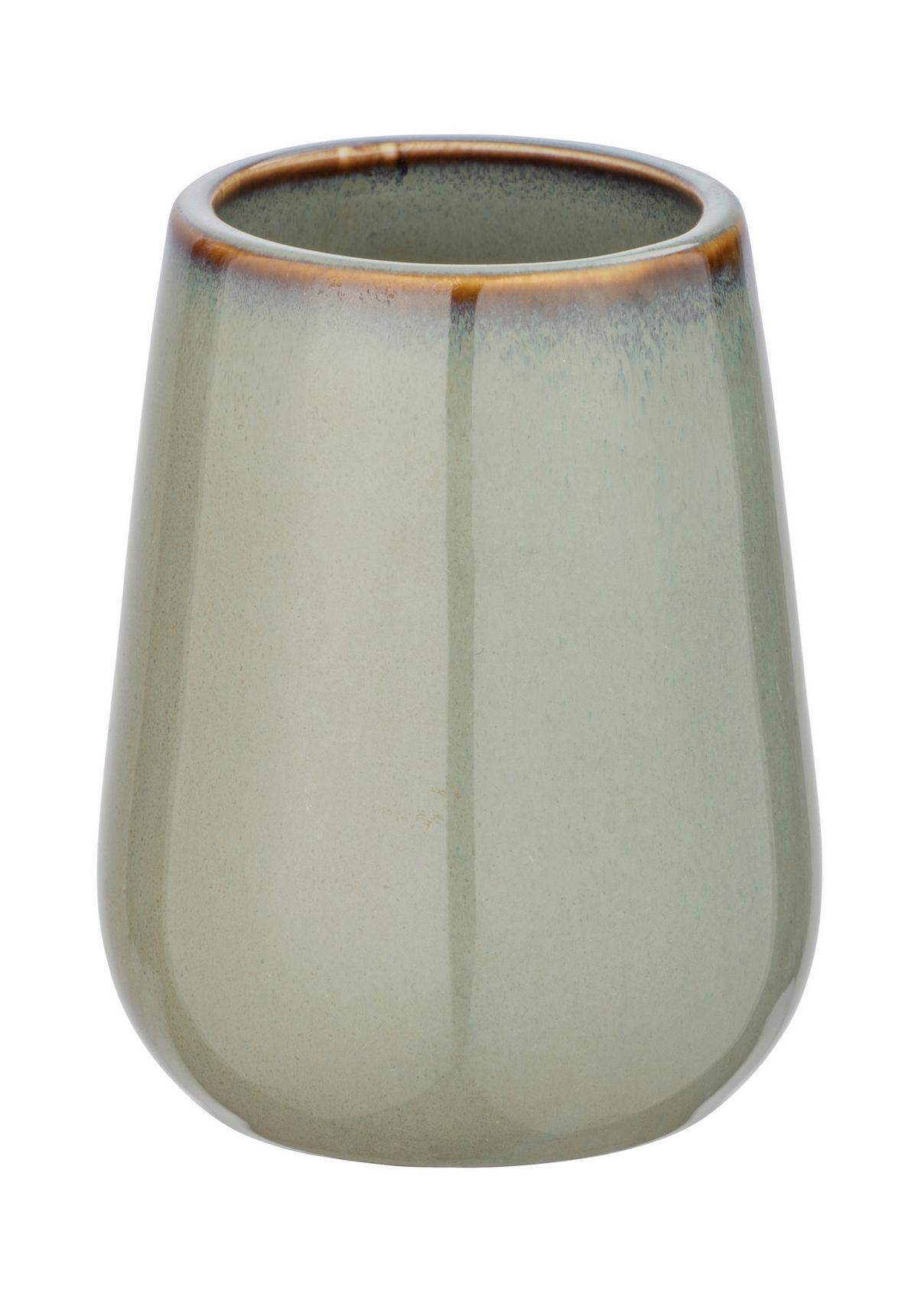 KUBEK DO MYCIA ZĘBÓW SIRMIONE - zielony, Konventionell, ceramika (8/10,5/8cm) - Wenko