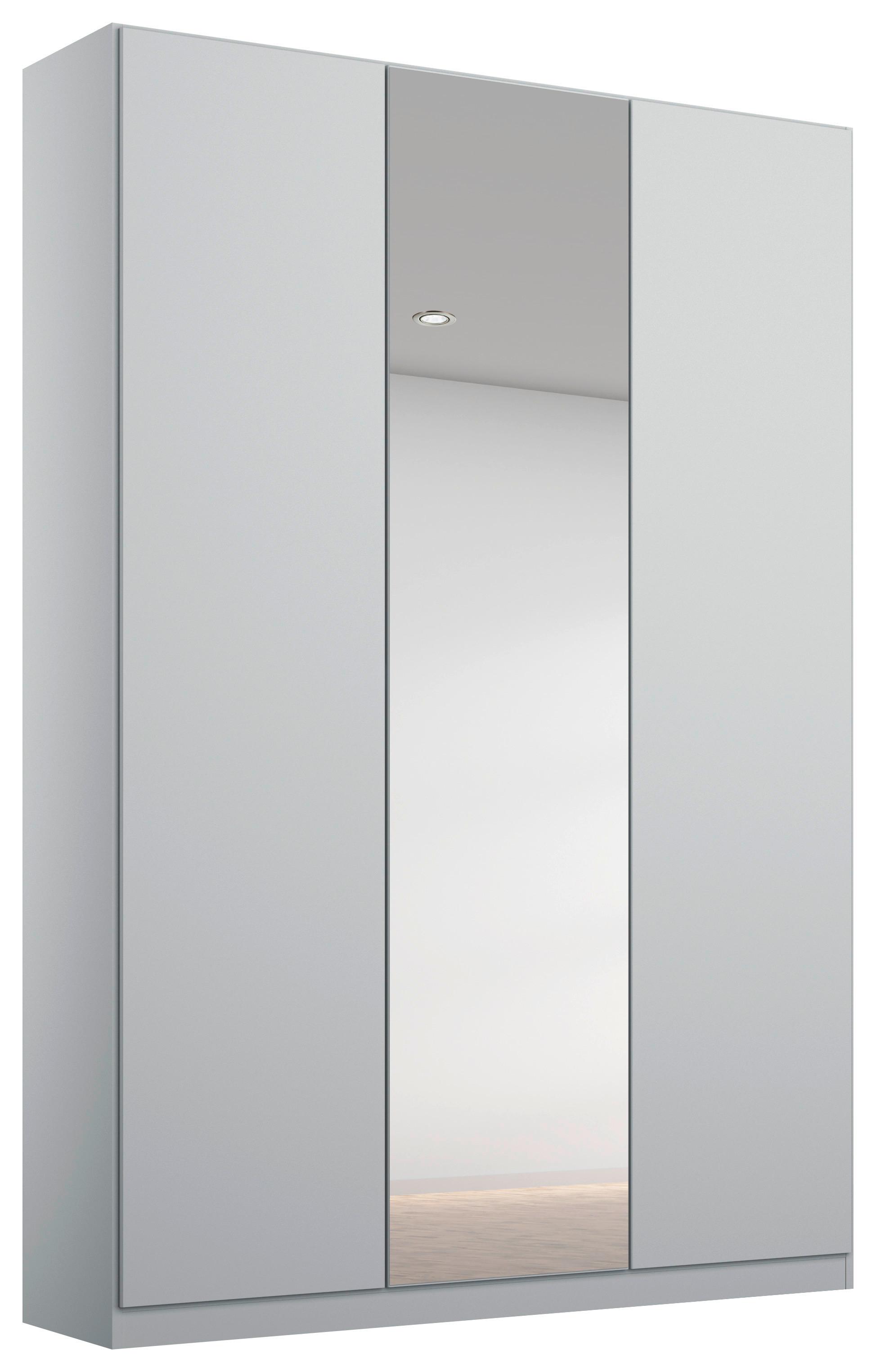 Dulap cu uși rotative ALABAMA - argintiu/gri deschis, Modern, material pe bază de lemn (136/229/54cm)