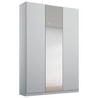 Dulap cu uși rotative ALABAMA - argintiu/gri deschis, Modern, material pe bază de lemn (136/229/54cm)