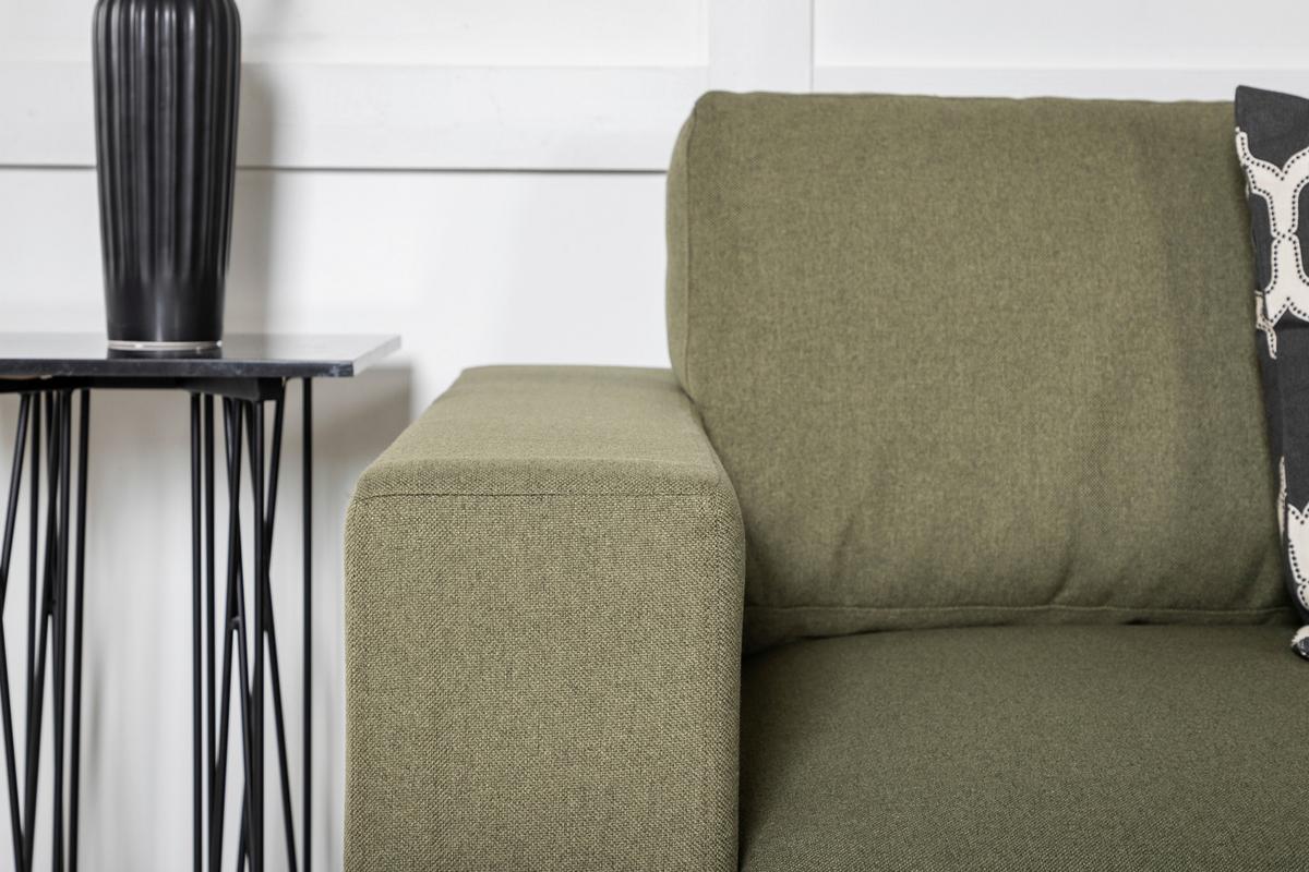 2-SITZER-SOFA BOLERO - Schwarz/Olivgrün, Design, Kunststoff/Textil (215/84/88cm) - Livetastic