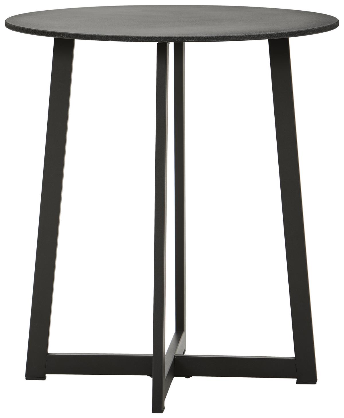 STOLIK BOCZNY ALF - czarny/szary, Trend, metal/szkło (43/43/47cm) - Xora