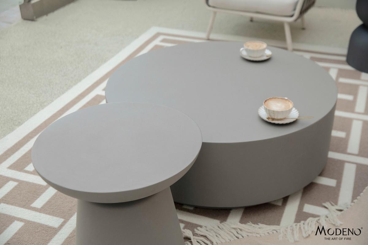 Loungetisch Rome Faserbeton Grau - Grau, MODERN, Stein (102/102/36cm) - Gardenson