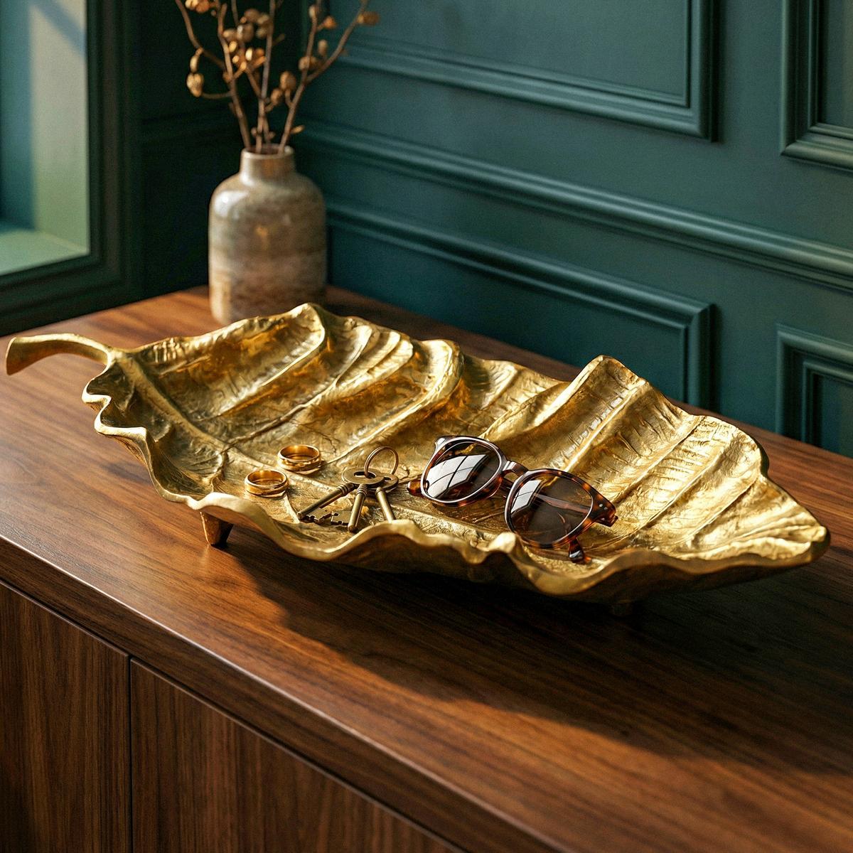 Dekoschale Wl7.686 - Goldfarben, Design, Metall (67/27/11cm) - Livetastic