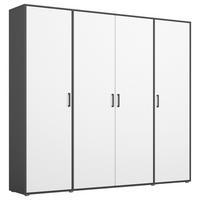 Ormar S Klasičnim Vratima Voyager - bijela/siva, Moderno, drvni materijal/plastika (187/194/53cm) - Modern Living