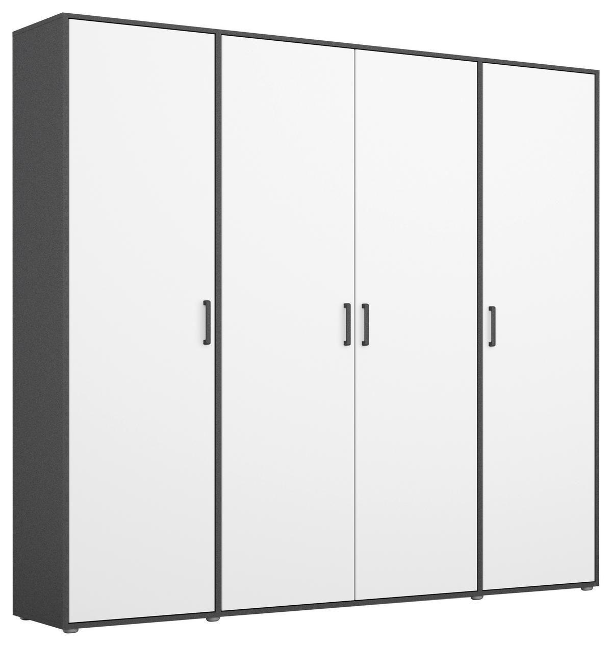 Ormar S Klasičnim Vratima Voyager - bijela/siva, Moderno, drvni materijal/plastika (187/194/53cm) - Modern Living