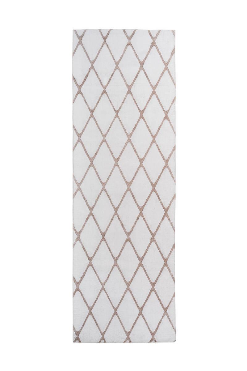 Läufer Vivica - Weiss/Rosa, Design, Textil (80/250cm) - Kayoom