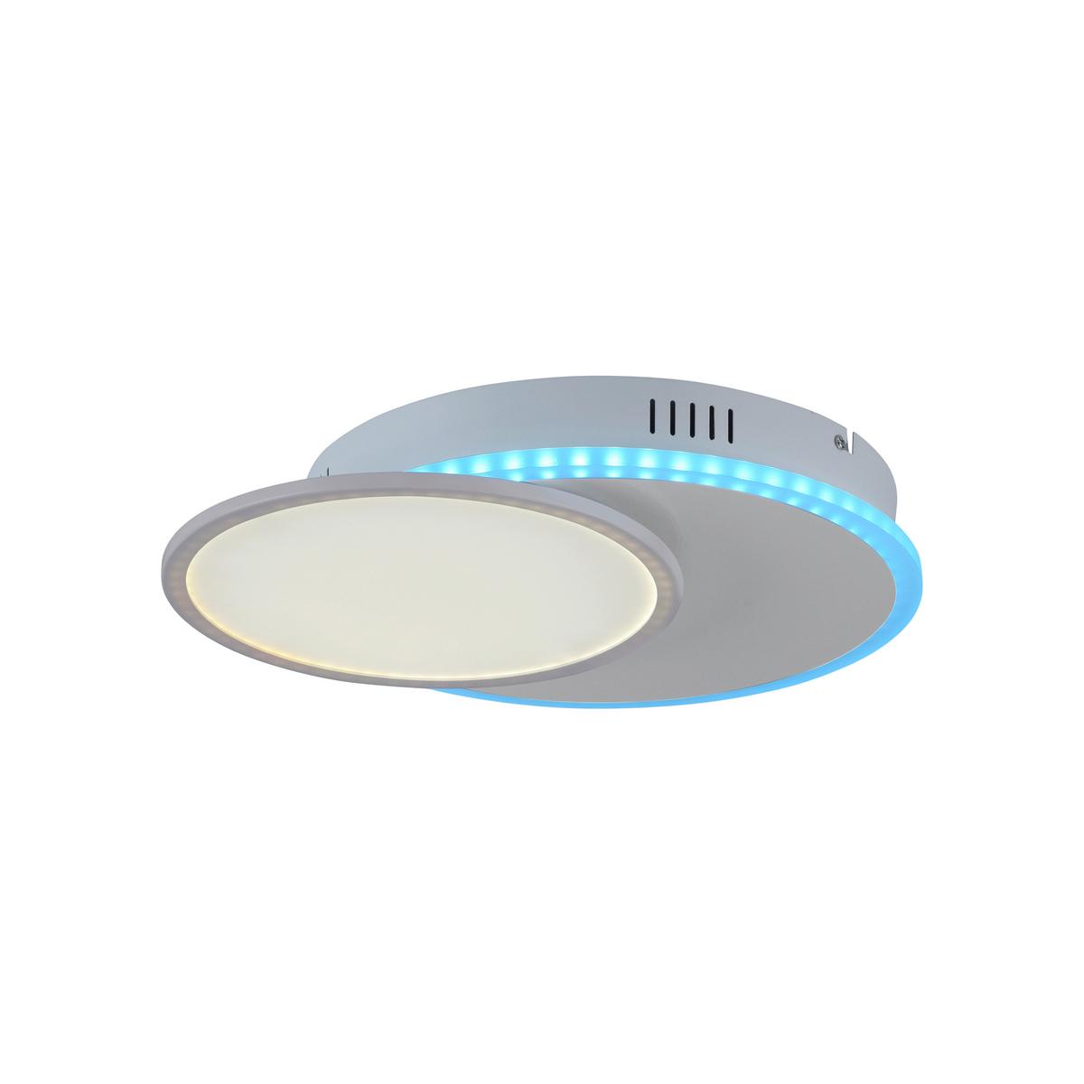 LED-Deckenleuchte Arenda Weiß max. 16 Watt - Weiß, Design, Kunststoff/Metall (45/33/7,5cm)