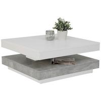 STOLIK KAWOWY ANDY - biały/szary, Basics, materiał drewnopochodny (67/67/35cm) - Boxxx