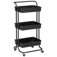 Višenamjenska Kolica Carl - crna, Moderno, metal/plastika (42/85,5/37cm) - Modern Living