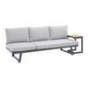 TUINBANK LOAN - Antraciet/Donkergrijs, Modern, Hout/Textiel (210/84/78cm) - Bessagi Garden